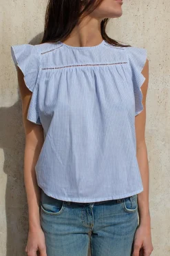 Subdued Blusa con rouches Multicolor Online