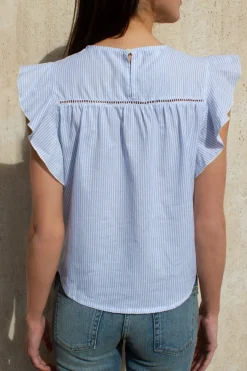 Subdued Blusa con rouches Multicolor Online