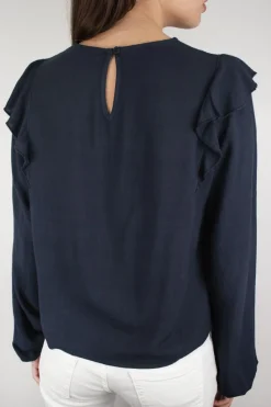 Subdued Blusa con rouches Multicolor Outlet