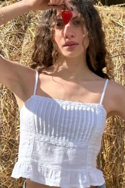 Subdued Crop top con balza Multicolor Outlet