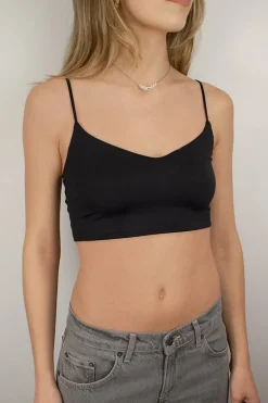 Subdued Crop top scollo a  V Multicolor