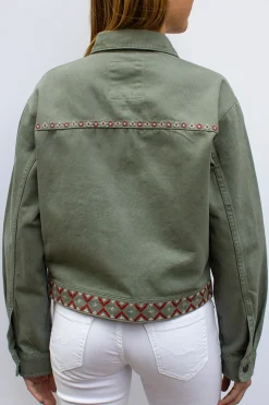 Subdued Giacca con ricami Verde Outlet