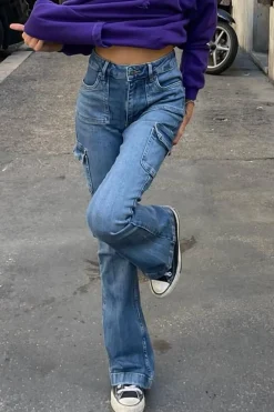 Subdued Jeans flare con tasconi Multicolor New