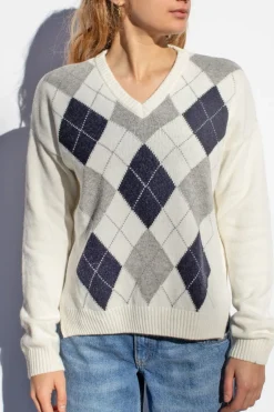 Subdued Maglione spacchetti rombi Multicolor Sale