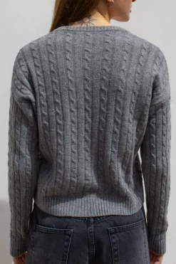 Subdued Maglione trecce scollo a V Multicolor Discount
