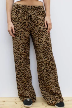 Subdued Pantaloni wide-leg con coulisse Animalier Online