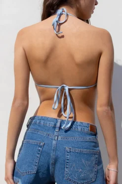 Subdued Top bikini triangolo bordi a contrasto Multicolor