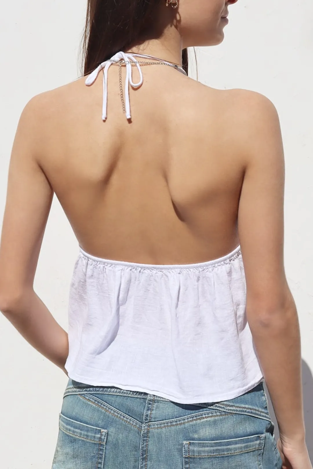 Subdued Top con balza Multicolor Discount