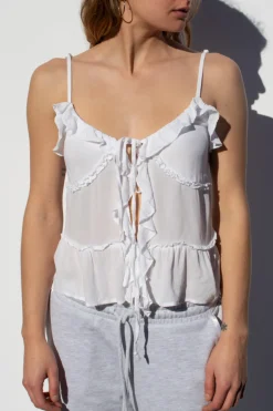 Subdued Top con rouches e lacci Multicolor