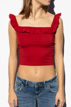 Subdued Top rouches Multicolor