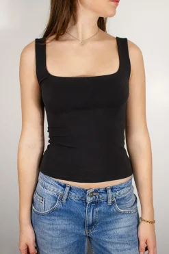 Subdued Top scollo quadrato Multicolor Outlet