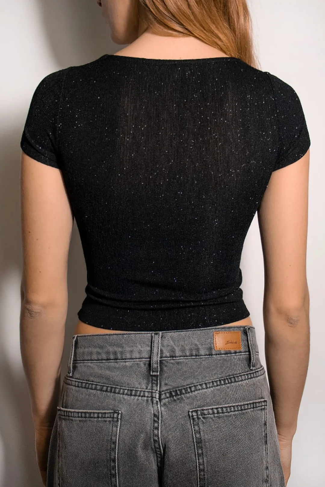 Subdued T-shirt crop scollo quadrato Multicolor